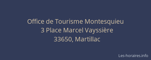 Office de Tourisme Montesquieu