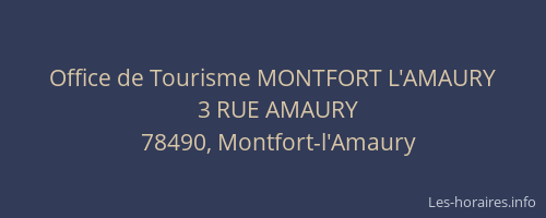 Office de Tourisme MONTFORT L'AMAURY