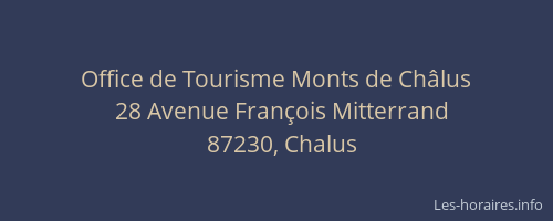 Office de Tourisme Monts de Ch&acirc;lus