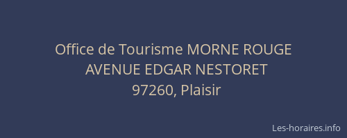 Office de Tourisme MORNE ROUGE