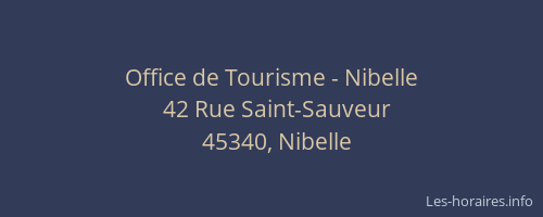 Office de Tourisme - Nibelle