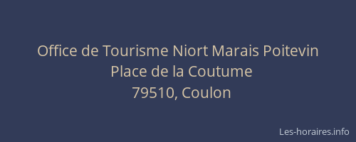 Office de Tourisme Niort Marais Poitevin