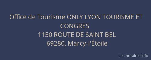 Office de Tourisme ONLY LYON TOURISME ET CONGRES