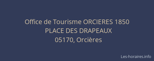 Office de Tourisme ORCIERES 1850