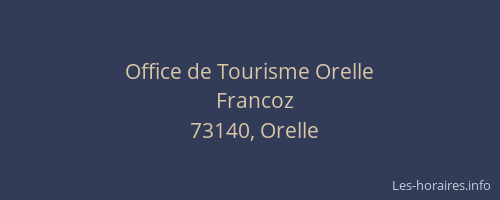 Office de Tourisme Orelle