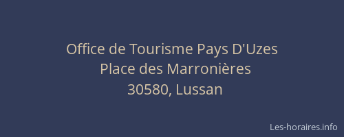 Office de Tourisme Pays D'Uzes