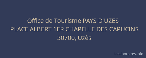 Office de Tourisme PAYS D'UZES