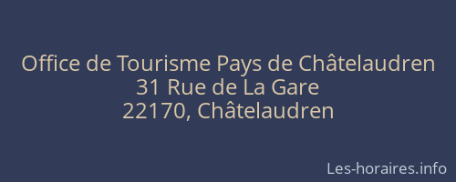 Office de Tourisme Pays de Châtelaudren