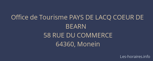 Office de Tourisme PAYS DE LACQ COEUR DE BEARN