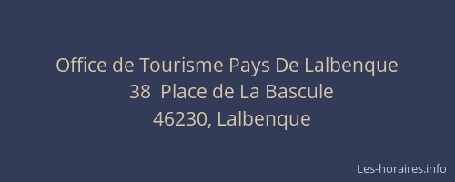 Office de Tourisme Pays De Lalbenque