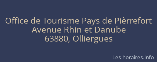 Office de Tourisme Pays de Pièrrefort