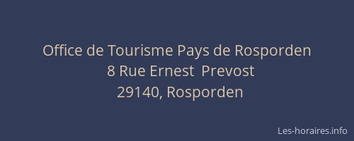 Office de Tourisme Pays de Rosporden