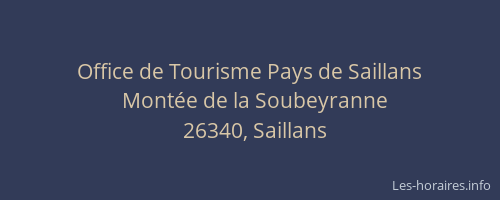 Office de Tourisme Pays de Saillans