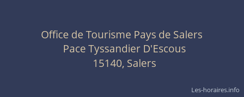 Office de Tourisme Pays de Salers