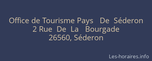 Office de Tourisme Pays   De  Séderon