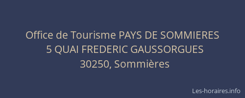 Office de Tourisme PAYS DE SOMMIERES