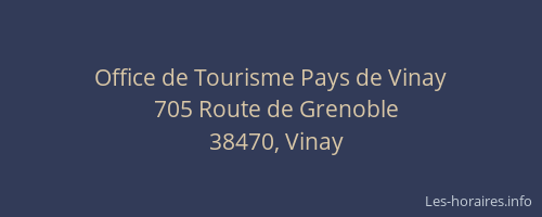Office de Tourisme Pays de Vinay