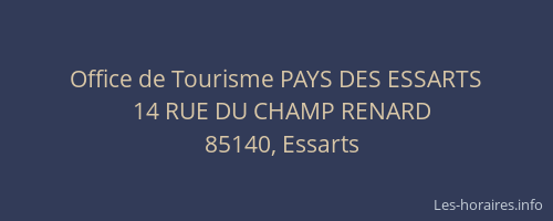 Office de Tourisme PAYS DES ESSARTS