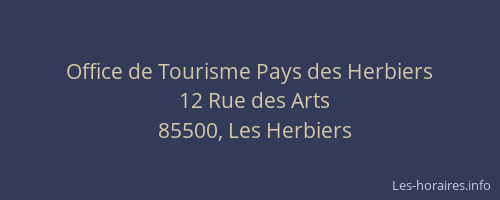 Office de Tourisme Pays des Herbiers