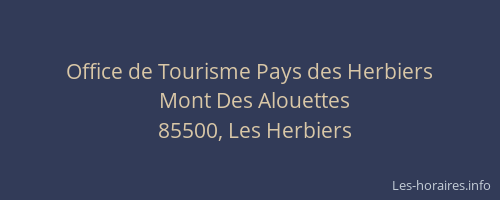 Office de Tourisme Pays des Herbiers