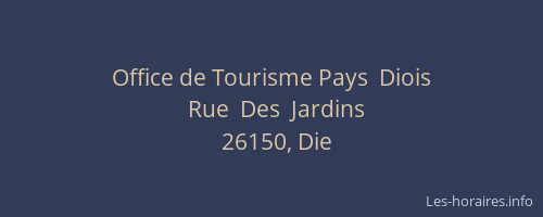 Office de Tourisme Pays  Diois