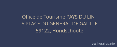 Office de Tourisme PAYS DU LIN
