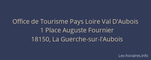 Office de Tourisme Pays Loire Val D'Aubois