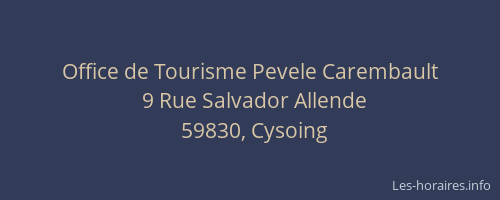 Office de Tourisme Pevele Carembault