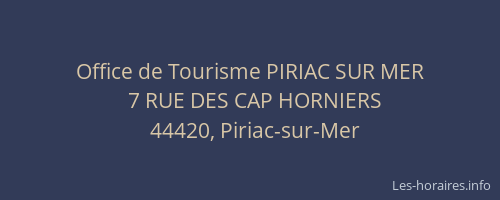 Office de Tourisme PIRIAC SUR MER