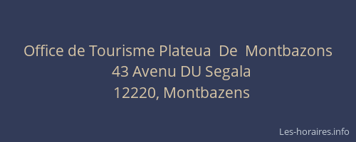 Office de Tourisme Plateua  De  Montbazons