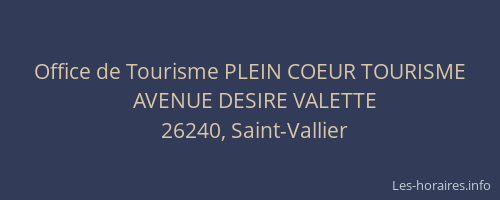 Office de Tourisme PLEIN COEUR TOURISME