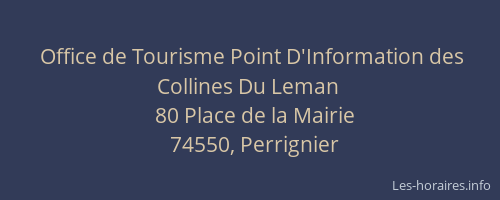 Office de Tourisme Point D'Information des Collines Du Leman