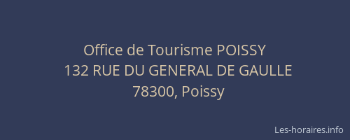Office de Tourisme POISSY
