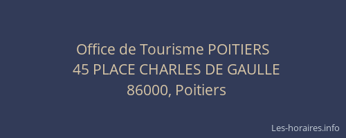 Office de Tourisme POITIERS
