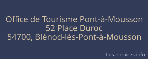 Office de Tourisme Pont-à-Mousson