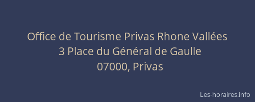 Office de Tourisme Privas Rhone Vallées