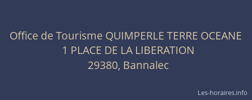 Office de Tourisme QUIMPERLE TERRE OCEANE