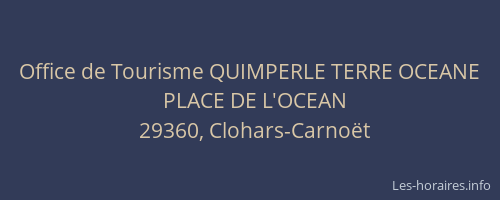 Office de Tourisme QUIMPERLE TERRE OCEANE