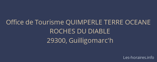 Office de Tourisme QUIMPERLE TERRE OCEANE