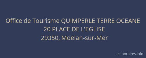Office de Tourisme QUIMPERLE TERRE OCEANE