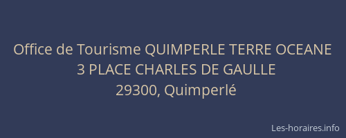 Office de Tourisme QUIMPERLE TERRE OCEANE
