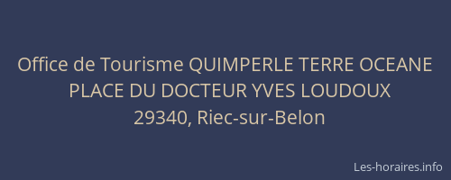 Office de Tourisme QUIMPERLE TERRE OCEANE
