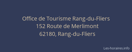 Office de Tourisme Rang-du-Fliers
