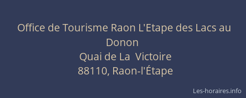 Office de Tourisme Raon L'Etape des Lacs au Donon