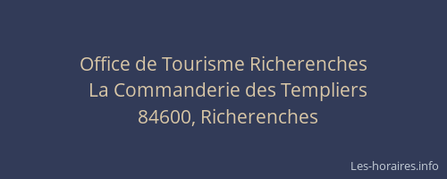 Office de Tourisme Richerenches