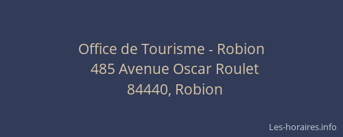 Office de Tourisme - Robion