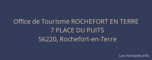 Office de Tourisme ROCHEFORT EN TERRE