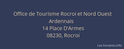 Office de Tourisme Rocroi et Nord Ouest Ardennais