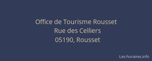 Office de Tourisme Rousset