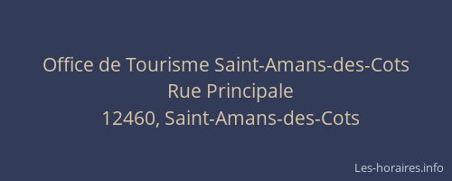 Office de Tourisme Saint-Amans-des-Cots